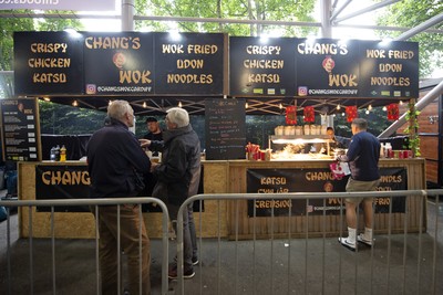 120724 - Glamorgan v Middlesex - T20, Vitality Blast - Picture shows Chang’s Wok food stand at Sophia Gardens, Cardiff