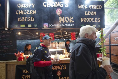 120724 - Glamorgan v Middlesex - T20, Vitality Blast - Picture shows Chang’s Wok food stand at Sophia Gardens, Cardiff