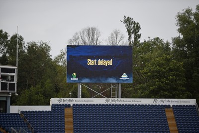 120724 - Glamorgan v Middlesex - T20, Vitality Blast - The rain pours at Sofia Gardens delaying the start of the match