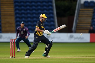 120724 - Glamorgan v Middlesex - T20, Vitality Blast - Will Smale of Glamorgan batting