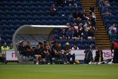 120724 - Glamorgan v Middlesex - T20, Vitality Blast - The Glamorgan bench