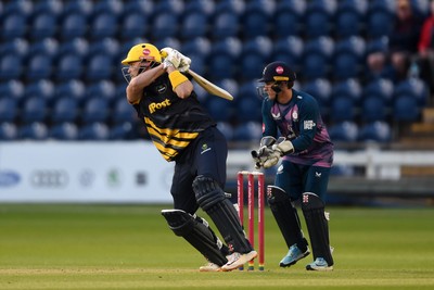 120724 - Glamorgan v Middlesex - T20, Vitality Blast - Dan Douthwaite of Glamorgan batting