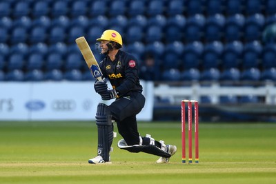 120724 - Glamorgan v Middlesex - T20, Vitality Blast - Timm Van Der Gugten of Glamorgan batting