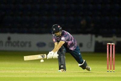 120724 - Glamorgan v Middlesex - T20, Vitality Blast - Luke Hollman of Middlesex batting