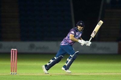 120724 - Glamorgan v Middlesex - T20, Vitality Blast - Joe Cracknell of Middlesex batting