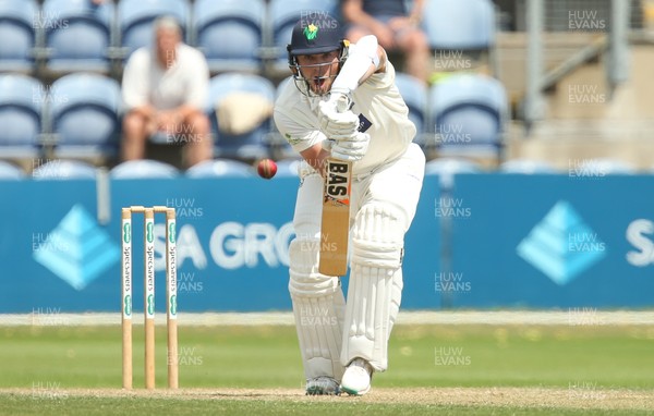 140719 - Glamorgan v Middlesex, Specsavers County Championship Division 2 - Dan Douthwaite of Glamorgan plays a shot