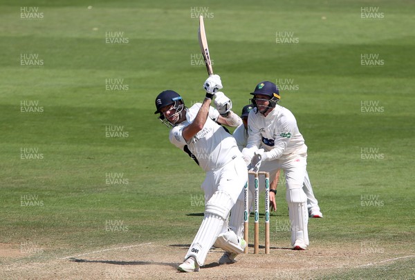 150719 - Glamorgan v Middlesex - Specsavers County Championship Division Two - Tom Helm of Middlesex batting