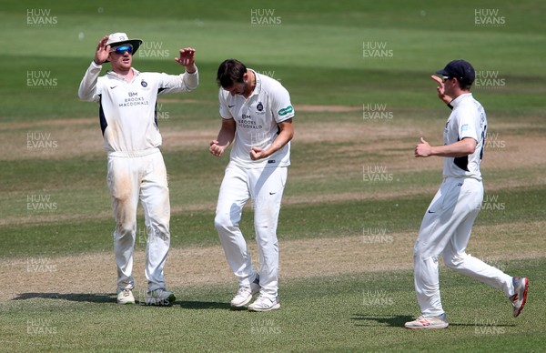 160719 - Glamorgan v Middlesex - Specsavers County Championship Division Two - Toby Roland-Jones of Middlesex celebrates after Graham Wagg of Glamorgan is dismissed