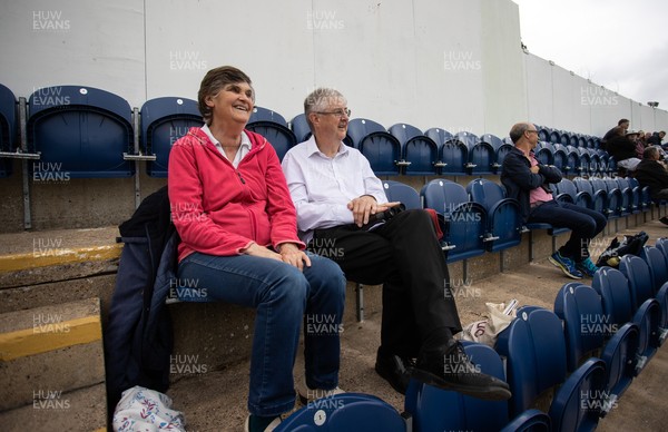 180621 - Glamorgan v Middlesex - T20 Blast - First Minister Mark Drakeford and wife Clare watch the game from the stands