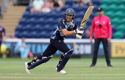 180725 - Glamorgan v Middlesex - Vitality T20 Blast - Kiran Carlson of Glamorgan batting