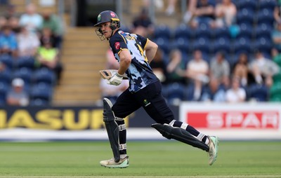 180725 - Glamorgan v Middlesex - Vitality T20 Blast - Ben Kellaway of Glamorgan batting
