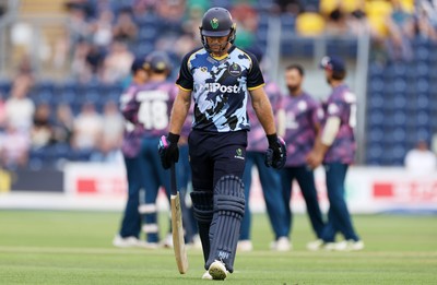 180725 - Glamorgan v Middlesex - Vitality T20 Blast - Colin Ingram of Glamorgan leaves the field