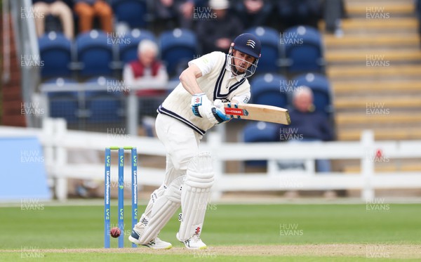 220422 - Glamorgan v Middlesex, LV= County Championship Division 2 - John Simpson of Middlesex on his way to his century