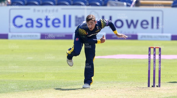 230518 - Glamorgan v Middlesex - Royal London One Day Cup - Andrew Salter of Glamorgan bowling
