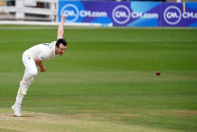 240525 - Glamorgan v Middlesex - Rothesay County Championship - Toby Roland-Jones of Middlesex bowling