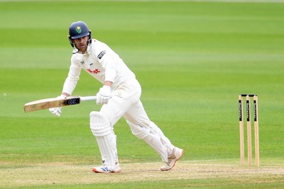 240525 - Glamorgan v Middlesex - Rothesay County Championship - James Harris of Glamorgan batting