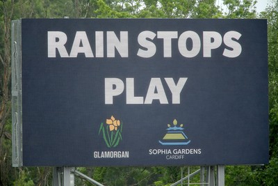 240525 - Glamorgan v Middlesex - Rothesay County Championship - Play has been delayed after lunch due to the rain