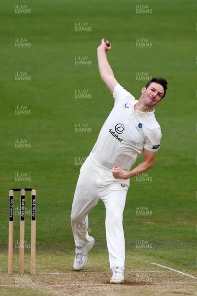240525 - Glamorgan v Middlesex - Rothesay County Championship - Toby Roland-Jones of Middlesex bowling