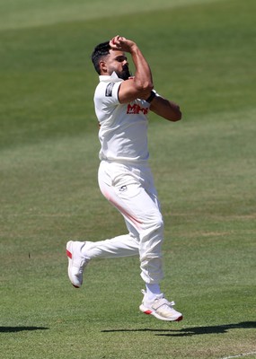 160525 - Glamorgan v Northamptonshire - Rothesay County Championship, Division Two - Zain ul Hassan of Glamorgan bowling