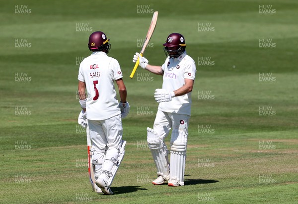160525 - Glamorgan v Northamptonshire - Rothesay County Championship, Division Two - Luke Procter of Northamptonshire acknowledges his half century