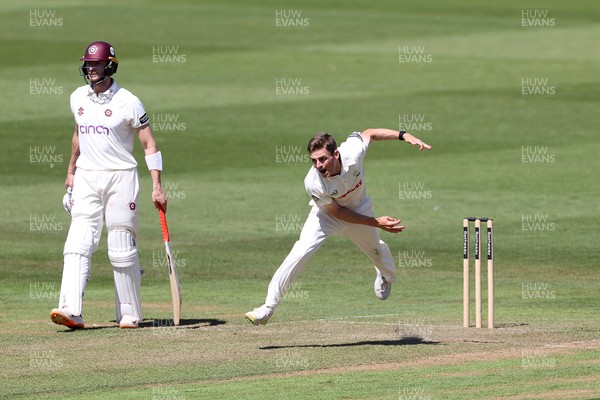 160525 - Glamorgan v Northamptonshire - Rothesay County Championship, Division Two - Andy Gorvin of Glamorgan bowling
