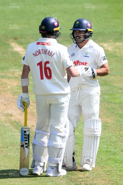 170525 - Glamorgan v Northamptonshire - Rothesay County Championship - Sam Northeast and Kiran Carlson of Glamorgan