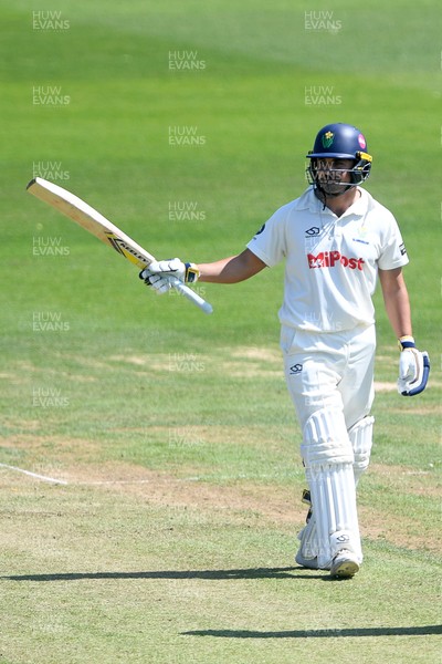 170525 - Glamorgan v Northamptonshire - Rothesay County Championship - Kiran Carlson of Glamorgan hits for 50