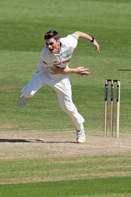 180525 - Glamorgan v Northamptonshire - Rothesay County Championship - Andy Gorvin of Glamorgan bowling