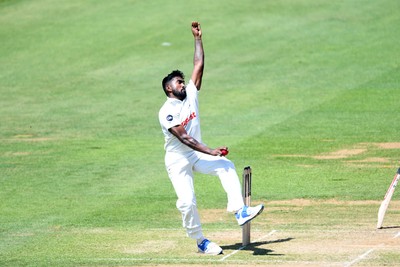 180525 - Glamorgan v Northamptonshire - Rothesay County Championship - Rob Keogh of Northamptonshire is bowled out by Asitha Fernando of Glamorgan