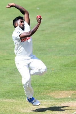180525 - Glamorgan v Northamptonshire - Rothesay County Championship - Rob Keogh of Northamptonshire is bowled out by Asitha Fernando of Glamorgan
