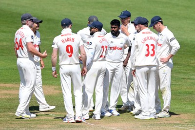 180525 - Glamorgan v Northamptonshire - Rothesay County Championship - Rob Keogh of Northamptonshire is bowled out by Asitha Fernando of Glamorgan