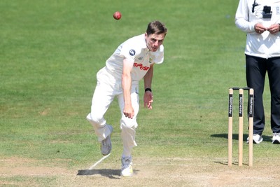 180525 - Glamorgan v Northamptonshire - Rothesay County Championship - Andy Gorvin of Glamorgan bowling