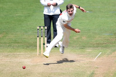 180525 - Glamorgan v Northamptonshire - Rothesay County Championship - Andy Gorvin of Glamorgan bowling