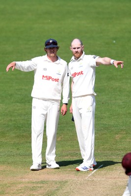 180525 - Glamorgan v Northamptonshire - Rothesay County Championship - Sam Northeast and James Harris of Glamorgan’