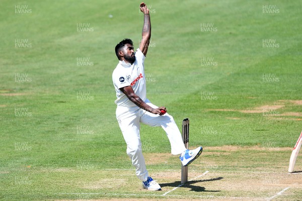 180525 - Glamorgan v Northamptonshire - Rothesay County Championship - Asitha Fernando of Glamorgan bowling