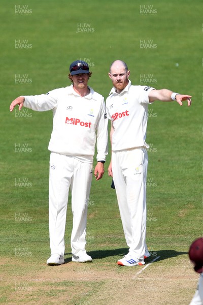 180525 - Glamorgan v Northamptonshire - Rothesay County Championship - Sam Northeast and James Harris of Glamorgan’