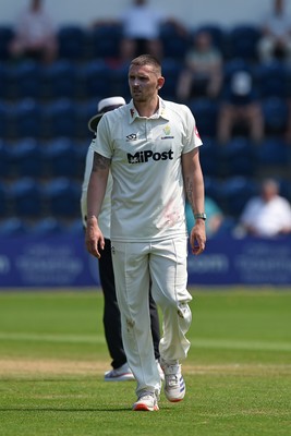 260624 - Glamorgan v Northamptonshire  - Vitality County Championship, Division 2 - Harry Podmore of Glamorgan