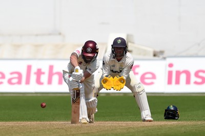 260624 - Glamorgan v Northamptonshire  - Vitality County Championship, Division 2 - Lewis McManus of Northamptonshire batting