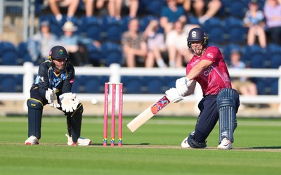 080726 - Glamorgan v Northamptonshire Steelbacks, Vitality Blast Men - Chris Lynn of Northamptonshire Steelbacks plays a shot