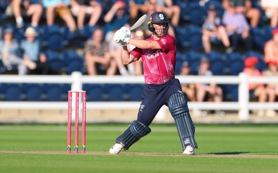 080726 - Glamorgan v Northamptonshire Steelbacks, Vitality Blast Men - Chris Lynn of Northamptonshire Steelbacks plays a shot