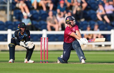 080726 - Glamorgan v Northamptonshire Steelbacks, Vitality Blast Men - Chris Lynn of Northamptonshire Steelbacks plays a shot