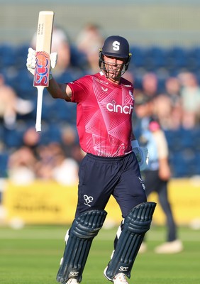 080726 - Glamorgan v Northamptonshire Steelbacks, Vitality Blast Men - Chris Lynn of Northamptonshire Steelbacks makes his 100