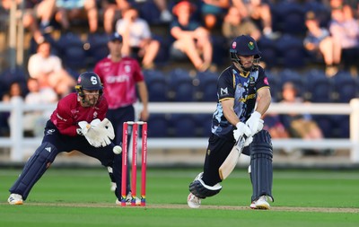 080726 - Glamorgan v Northamptonshire Steelbacks, Vitality Blast Men - Sean Dickson of Glamorgan plays a shot