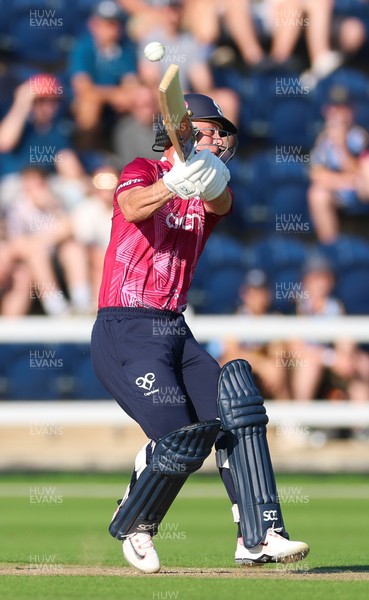 080726 - Glamorgan v Northamptonshire Steelbacks, Vitality Blast Men - Chris Lynn of Northamptonshire Steelbacks plays a shot