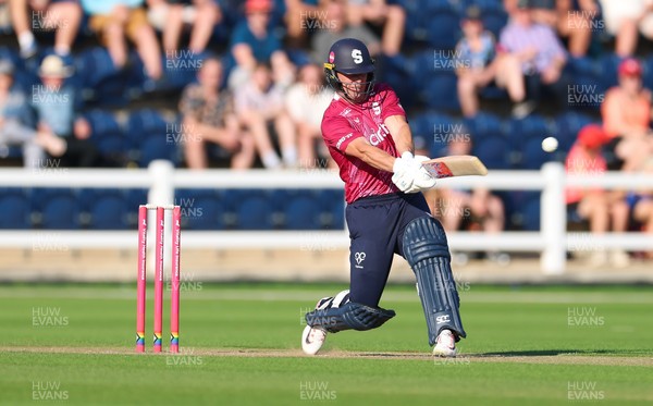080726 - Glamorgan v Northamptonshire Steelbacks, Vitality Blast Men - Chris Lynn of Northamptonshire Steelbacks plays a shot