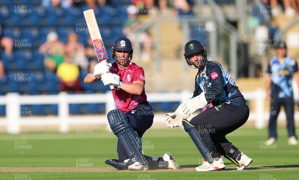 080726 - Glamorgan v Northamptonshire Steelbacks, Vitality Blast Men - Chris Lynn of Northamptonshire Steelbacks plays a shot