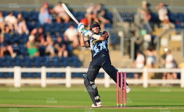 080726 - Glamorgan v Northamptonshire Steelbacks, Vitality Blast Men - Will Smale of Glamorgan hits a four