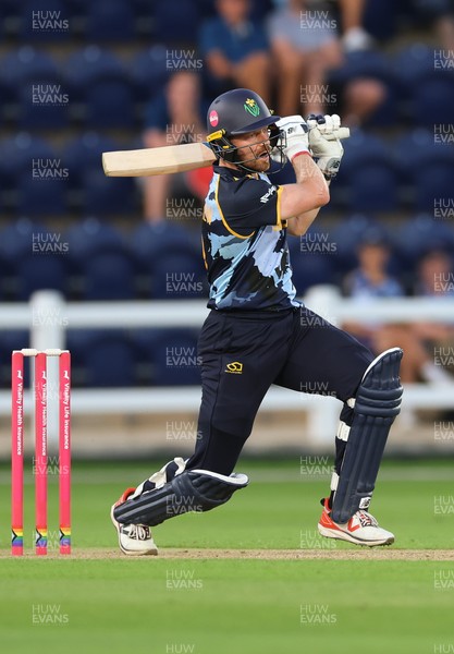 080726 - Glamorgan v Northamptonshire Steelbacks, Vitality Blast Men - Nathan McAndrew of Glamorgan plays a shot