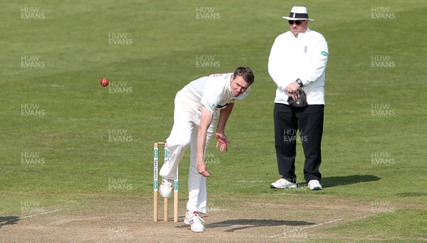 120419 - Glamorgan Cricket v Northamptonshire - Specsavers County Championship Division Two - Michael Hogan of Glamorgan bowling
