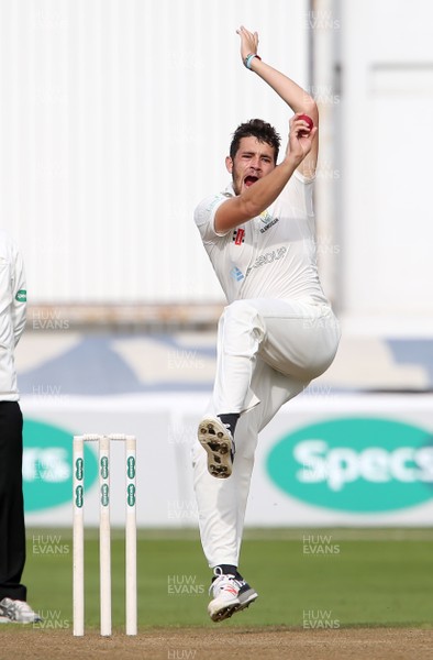 120917 - Glamorgan v Northants - Specsavers County Championship Division Two - Lukas Carey of Glamorgan bowling